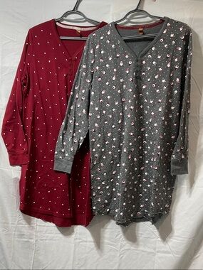 Two Denver Hayes Long Sleeve Nightshirts
